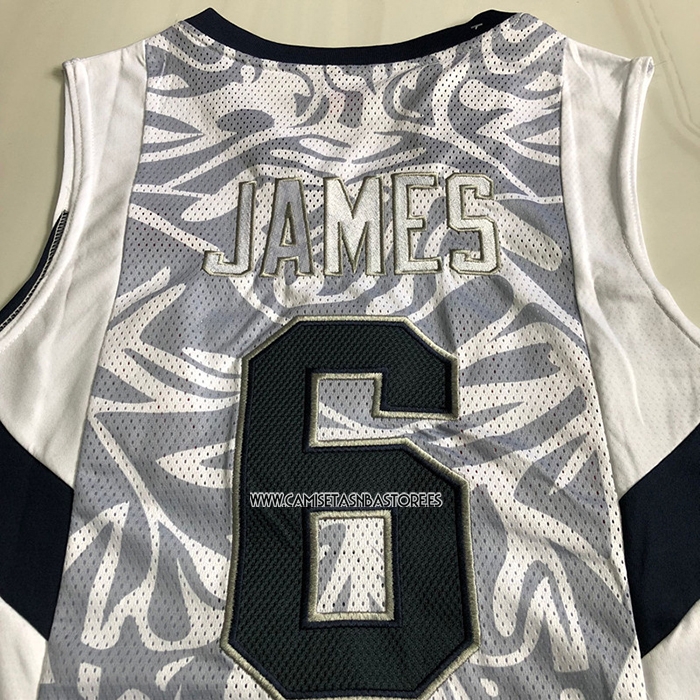 LeBron James NO 6 Camiseta USA 2008 Blanco